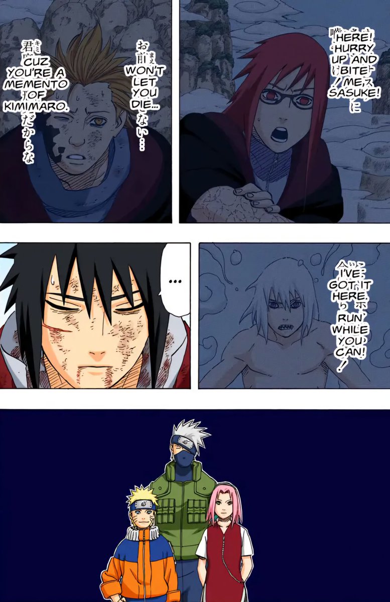 dailynss's tweet photo. sasuke reminiscing team 7 (naruto chap. 414) https://t.co/HQcJvvpwGS