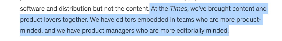 Toujours intéressant d'écouter la Chief Product Officer du New York Times sur les spécificités du product management appliqué aux médias (elle-même étant passée par les équipes de Facebook)
