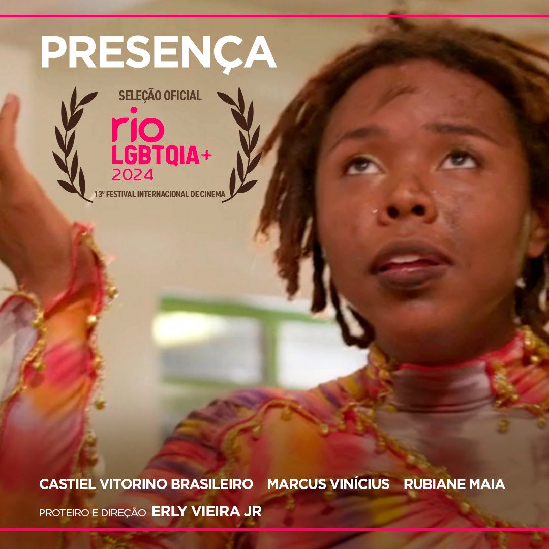 carlaosorio_'s tweet photo. Estreia Nacional do filme Presença, de Erly Vieira JR.  no Festival Internacional Rio LGBTQIA +. 
O filme será exibido no dia 8/06 (segunda-feira), 19h no CCBB do Rio - sala 1.
Breve nos cinemas 
Distribuição: @LivresFilmes 
#lgbtquia+ #performace #cinema #artistasnegres https://t.co/c6fFkrofH5