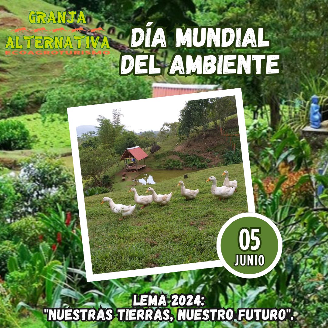 granjaalternat's tweet photo. El 5 de junio se celebra el Día Mundial del Medio Ambiente, con la finalidad de sensibilizar a la población mundial acerca de la importancia de cuidar nuestros ecosistemas y fomentar el respeto al medio ambiente. https://t.co/gjQvBuePHq