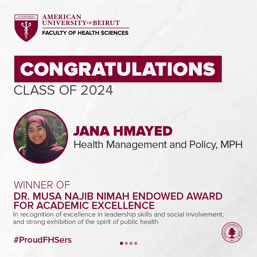 FHS_AUB's tweet photo. Congratulations! #FHS #graduate awardees!💐

These awards were granted for academic excellence and commitment to the community.

Know more 👉https://t.co/RXoj4IWGbs
Watch here👉https://t.co/aH9ER99S6k

#ProudFHSers #FHSAwards #AUB #FHSers #HealthProfessions #publichealth https://t.co/uz8QHVQTLS