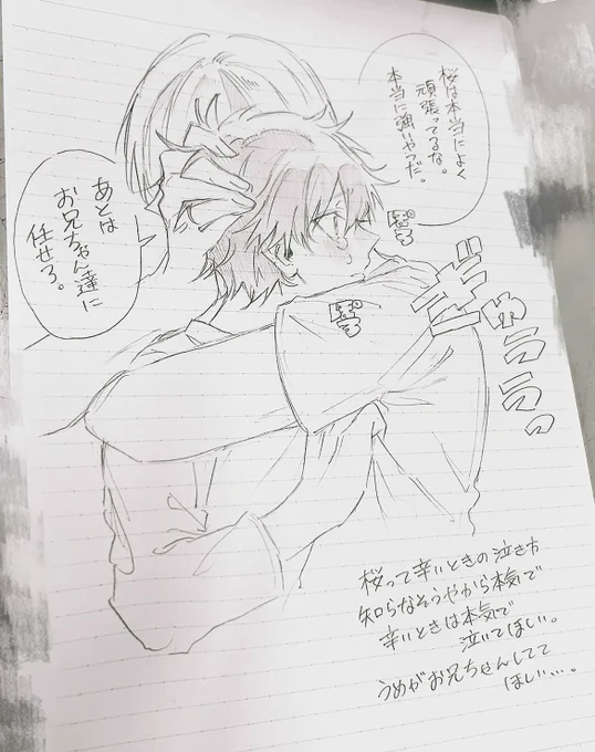 ウメサク、カメサク色々描きまくったらくがき 