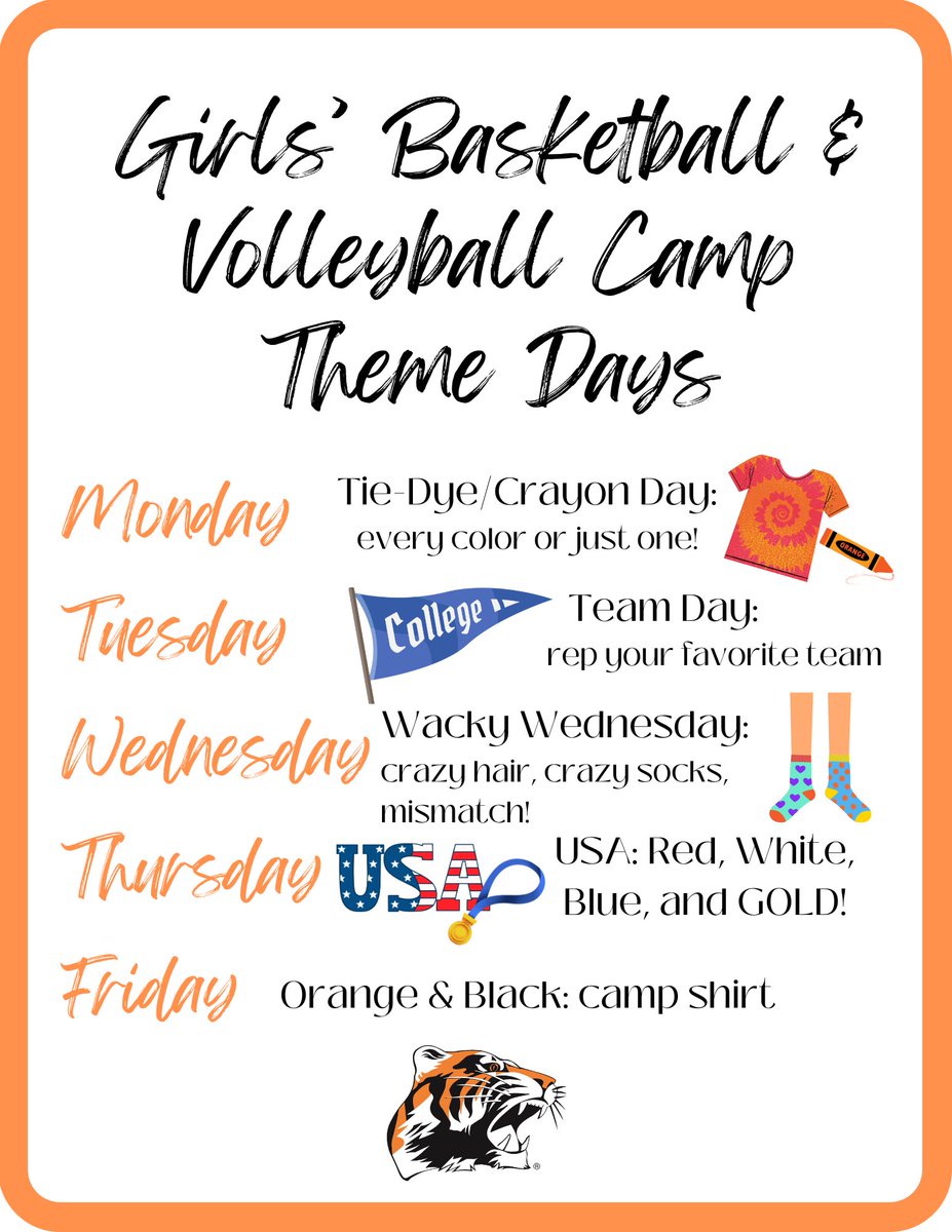 June 24-28! Basketball camp in the morning, volleyball in the afternoon- save when you register for both! Sign up through <a href="/ChagrinFallsCE/">Chagrin Falls Community Education</a> ASAP to guarantee you get a t-shirt! #bestweekoftheyear