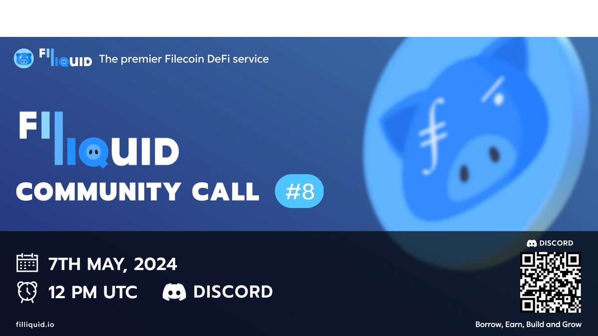 FILLiquid's tweet photo. ๐ Get ready for an insightful Community Call #8 filled with exciting updates!
๐ฅ This Friday, we'll be discussing the latest features of our testnet and preparations for the mainnet launch.
๐ https://t.co/BOF4LlvZIN
Donโt miss out on this opportunity to stay informed and engaged with the FILLiquid community.
