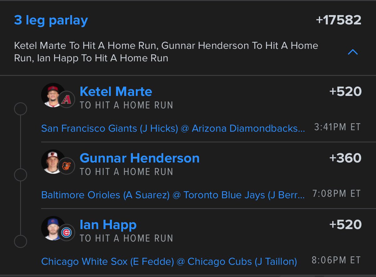 🚨 COLLAB ALERT 🚨 

Homerun Parlay collab with @AMHBoyWonder 🔥

$100 to 3 people when it hits! 🤑

Like, Retweet and Comment 💚 to enter!