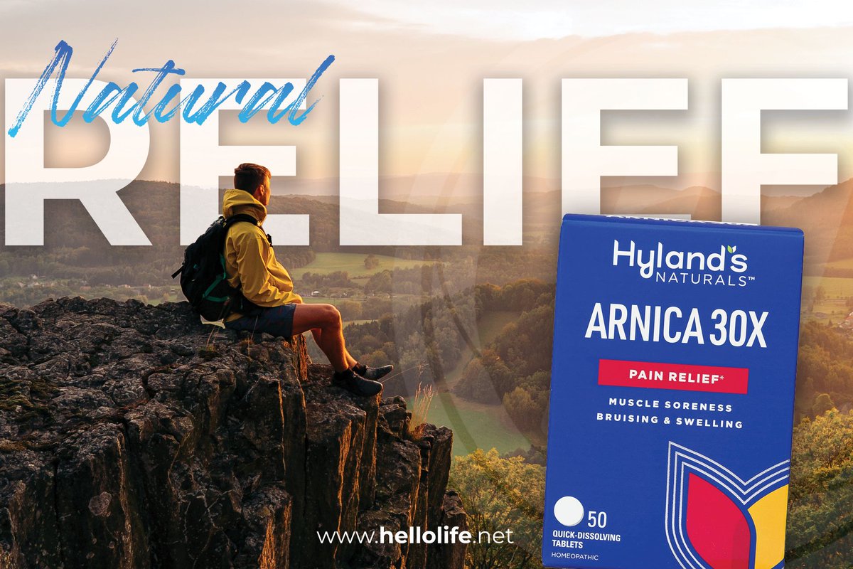 hellolifenet's tweet photo. Designed to provide relief for sore aching muscles, and minor bruises and sprains. Arnica 30x - When your body is bruised, sprained, or sore, you want quick relief. 

Learn More:
https://t.co/Kk0aqc37bd

#hellolife 
#bruised 
#sprains 
#NaturalRelief 
#HylandsNaturals 
#arnica30x https://t.co/ygWzhg5K8o