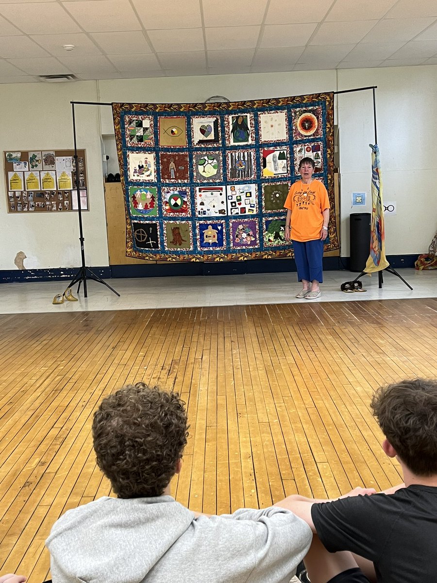 PoWprincipal's tweet photo. Thank you Pam Hart for teaching us from the Truth and Reconciliation quilt! https://t.co/4llZnLPMLJ