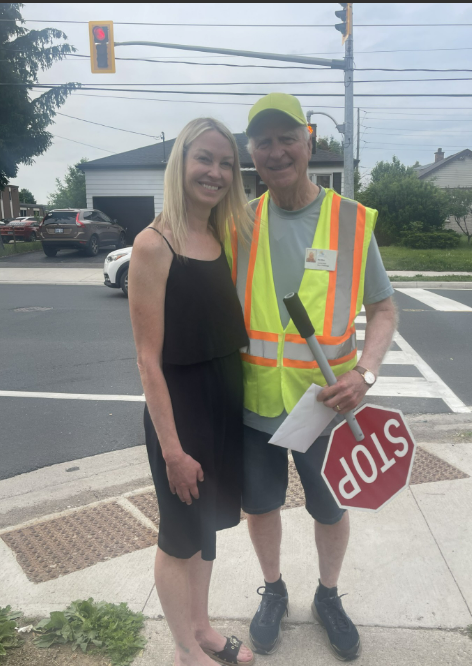 Today we showed our appreciation for our awesome Crossing Guard, Mr. Sliter! He takes such care in his role that not even if daughter can distract him, except for today. We walked across the street to thank him and took his picture. #WCDSBAwesome
#OnceADefenderAwaysADefender