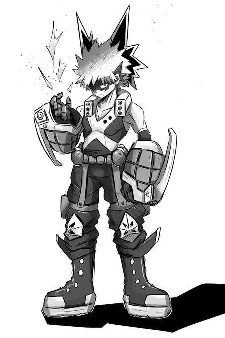 爆豪くん描いてみたかった 