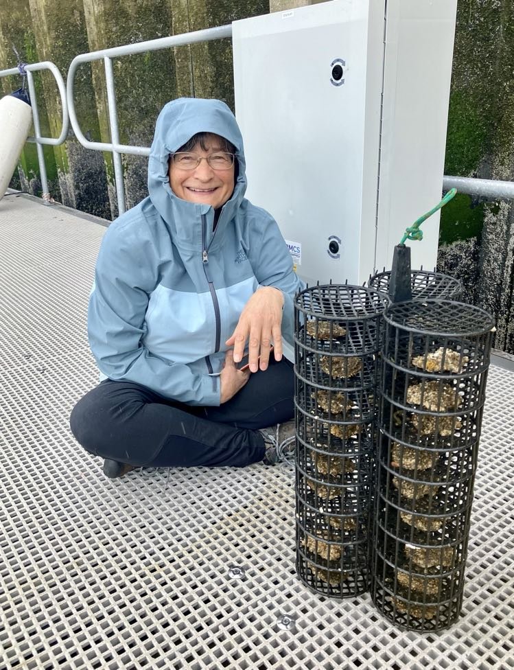 AilsaMcL's tweet photo. It was lovely to spend time with @ldmartens1 on a standard Scottish June day (hail and biblical thunder) looking at oysters, and talking about the connection between the people and the sea.  #Oysters ⚡️❤️🐟 https://t.co/X6bVZHr1Pi