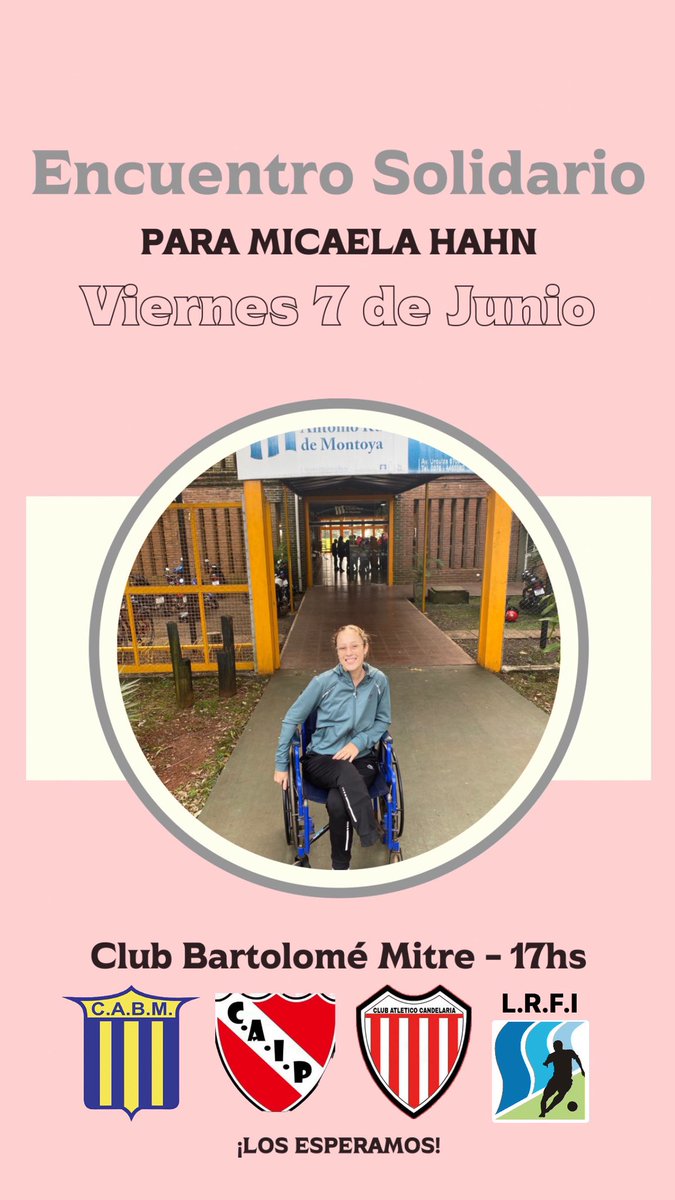 MicaaHahn's tweet photo. Hola a todos! Los invito a un encuentro solidario 🩷👏🏼⚽️ https://t.co/vd1SpBOy21