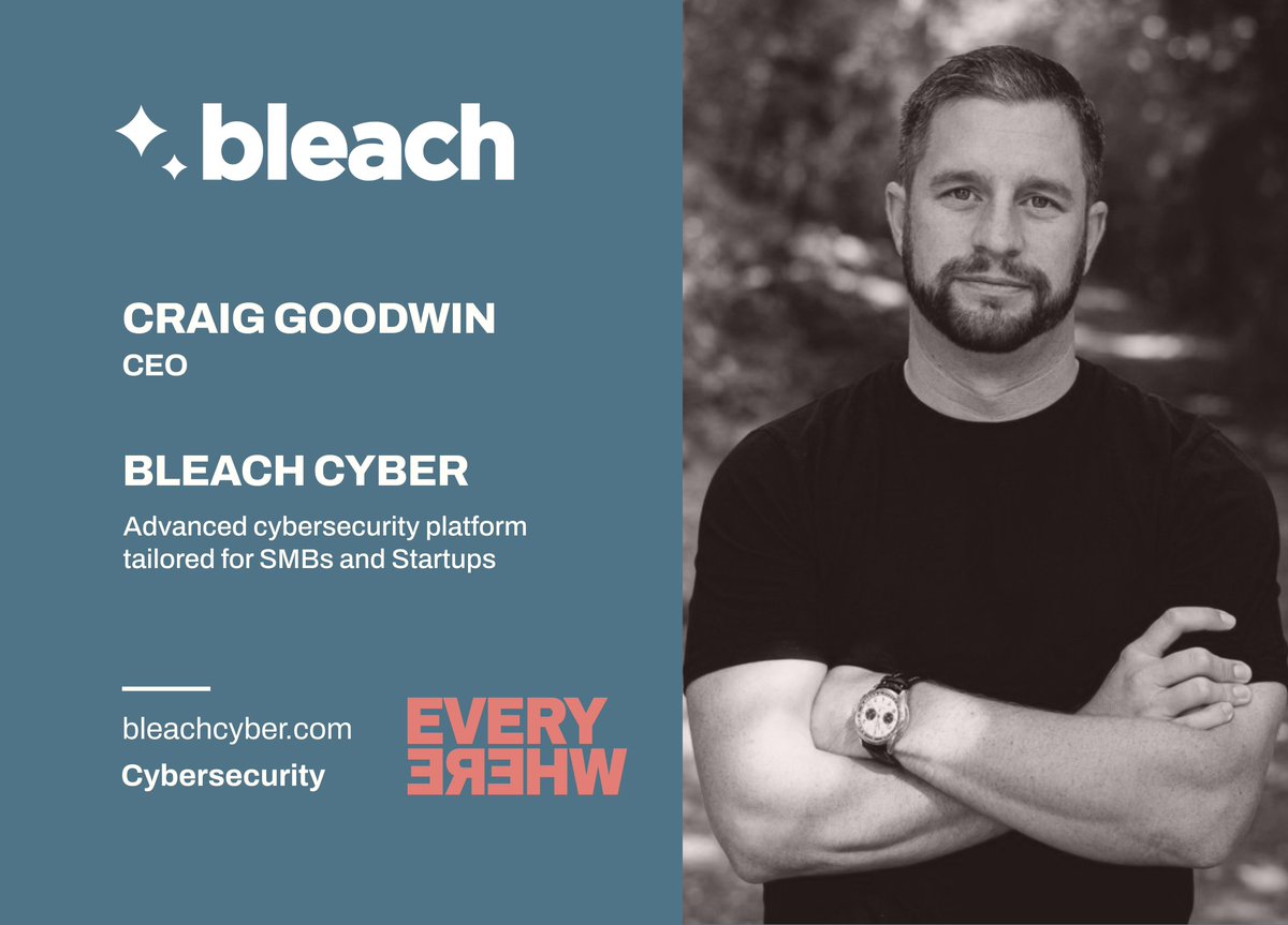🔒 #Cybersecurity breaches can be detrimental for businesses! <a href="/bleachcybersec/">Bleach Cyber</a> addresses these vulnerabilities with accessible, yet advanced cybersecurity solutions tailored specifically for #SMBs, #SMEs, &amp; #startups. 

CEO @MrCraigGoodwinin shares more 👉 ideas.everywhere.vc/p/bleach-cyber…