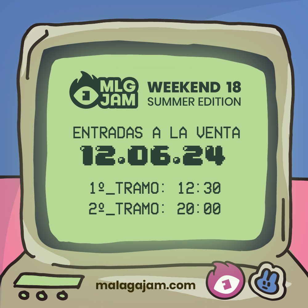 MalagaJam's tweet photo. ATENSION 

🏖️ MALAGAJAM SUMMER EDITION 🏖️

📅 26 al 28 de julio
📍 Málaga, @PoloDigitalMLG 

el 12 de junio pondremos a la VENTA las ENTRADAS de la #MJW18 🔔🔔🔔 EN DOS TRAMOS 

veréis que la web no está ready, así que no os cortéis en preguntarnos cualquier duda que tengáis https://t.co/LTBOnZNCPH