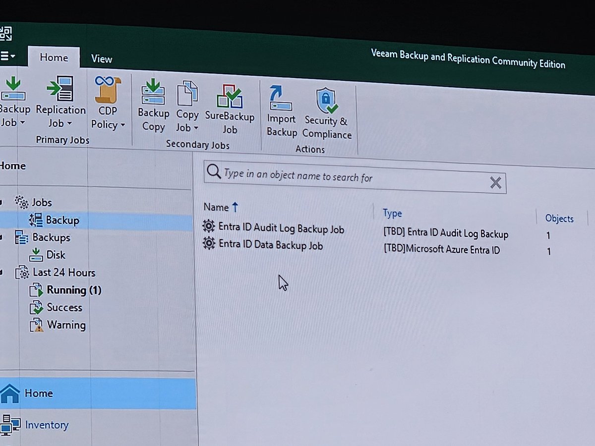 cchilderhose's tweet photo. @MichaelCade1 showing EntraID restore. #VeeamON @Veeam @VeeamVanguard @VeeamCommunity #Veeam100 @gostev the bad actor too. 😂 https://t.co/ykG8Rpxm7e