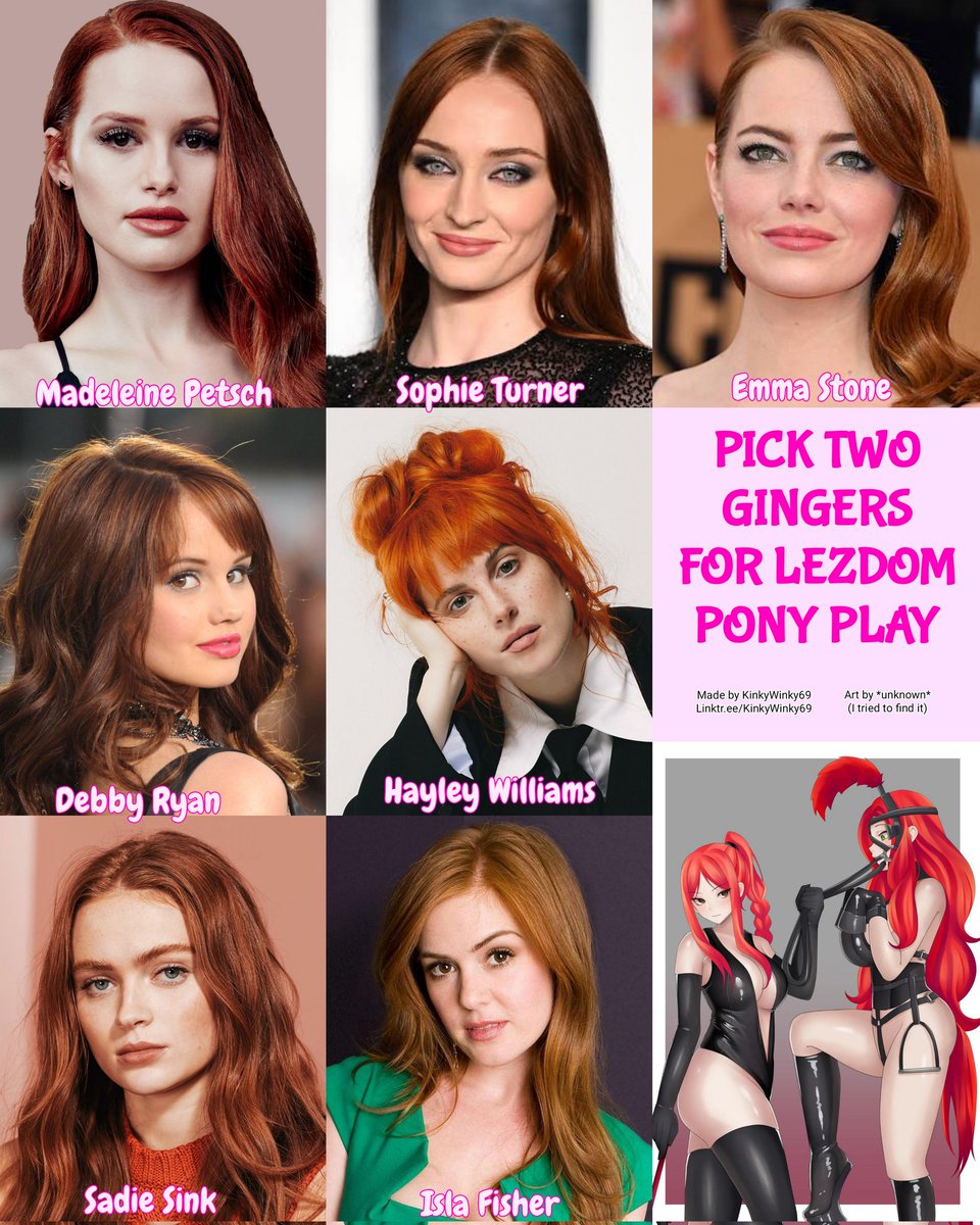 KinkyWinkyDA's tweet photo. *sneak peek at future ImageFap Gallery*

Choose 2 celebs! 1 Dom and 1 Sub!

#choicegame #cyoa #chastity #femdom #maledom #lesdom #lesbian #bdsm #petplay #ponyplay #actress #fantasy #nsfw https://t.co/9ufxoyOdiZ