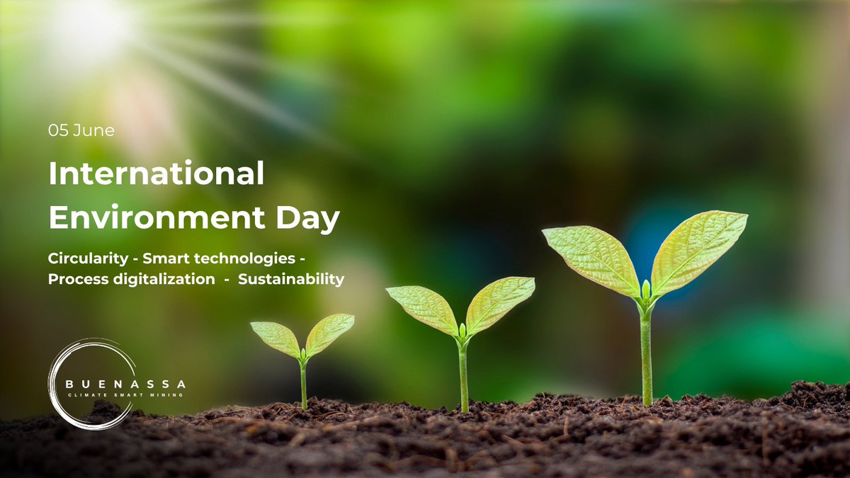buenassa's tweet photo. "Sustainability is a choice that shapes our future. On #InternationalEnvironmentDay, we embrace 'the slogan « Act local, think global » to inspire sustainable change.
Guided by the #ClimateSmartMining approach, we are committed to promoting a circular economy.
#EcoInnovation https://t.co/rVf7SgfwQU