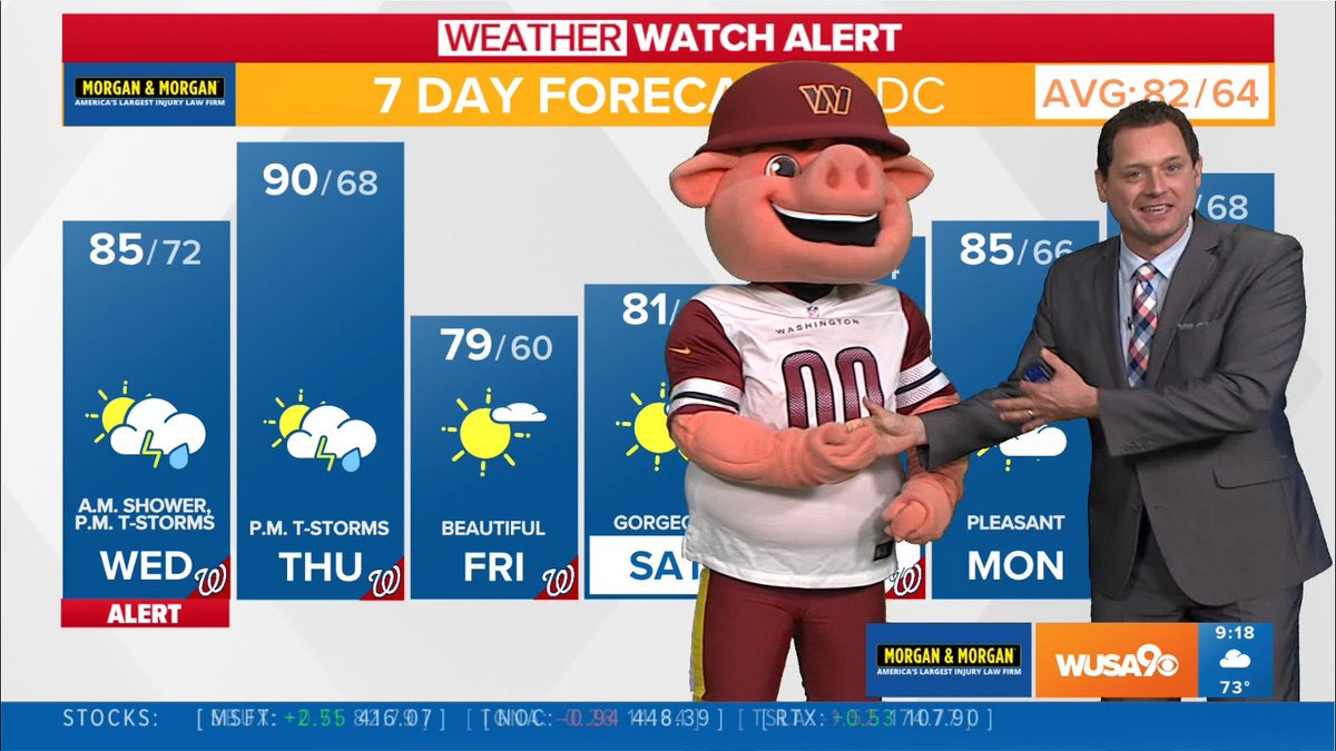 CBSAtlantaWxMan's tweet image. Star-struck that #MajorTuddy and the @Commanders #CommandForce stopped in this morning to celebrate the new partnership with @WUSA9! Go Commanders!