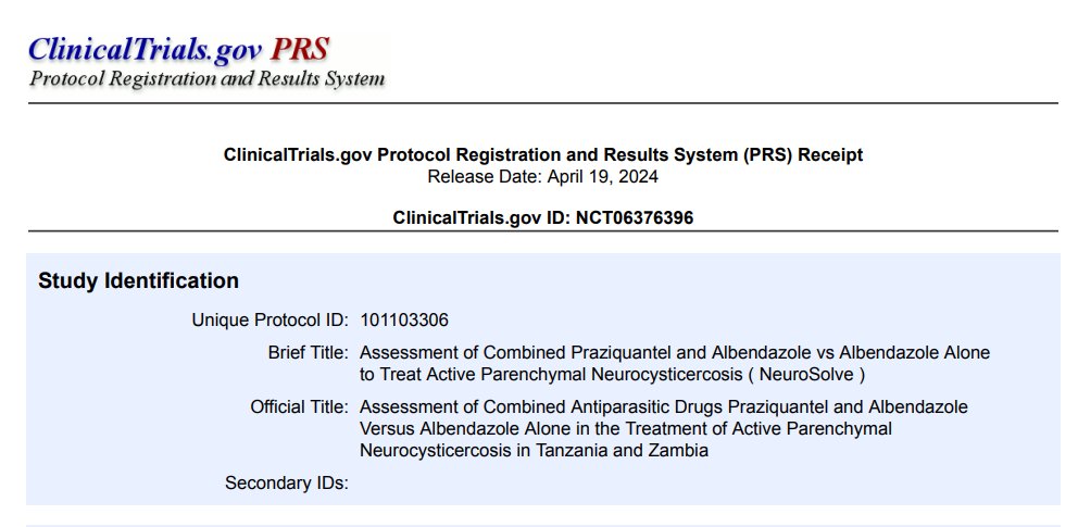 Neuro_Solve's tweet photo. NeuroSolve’s Clinical Trial has been successfully registered on https://t.co/15g0Xo88uS.
NeuroSolve is a four-year project funded by @EDCTP3 . NeuroSolve is committed to fight taeniasis/Neurocysticercosis (NCC) disease in Sub-Saharan Africa. https://t.co/Etzv35ac8R