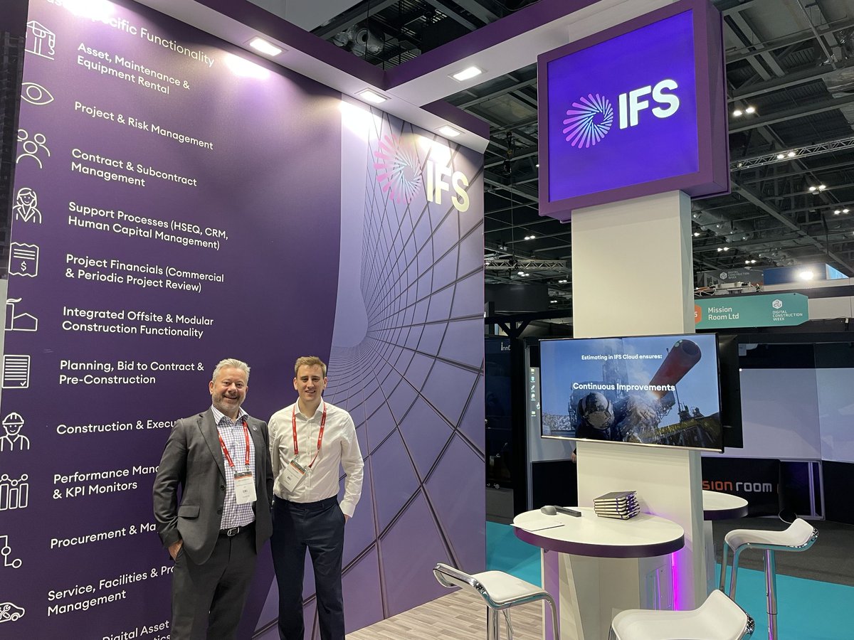 IFSUK's tweet photo. The IFS team have been busy at #DCW2024! Drop by the stand at D405 to discuss how #IFSCloud for #construction can help your business and pick up a free ticket for the #IFSCloudCableCar Catch our presentation tomorrow at 14:00 in the Net Zero Theatre. https://t.co/wY7ZHI5gQC https://t.co/jPEOcgSy92
