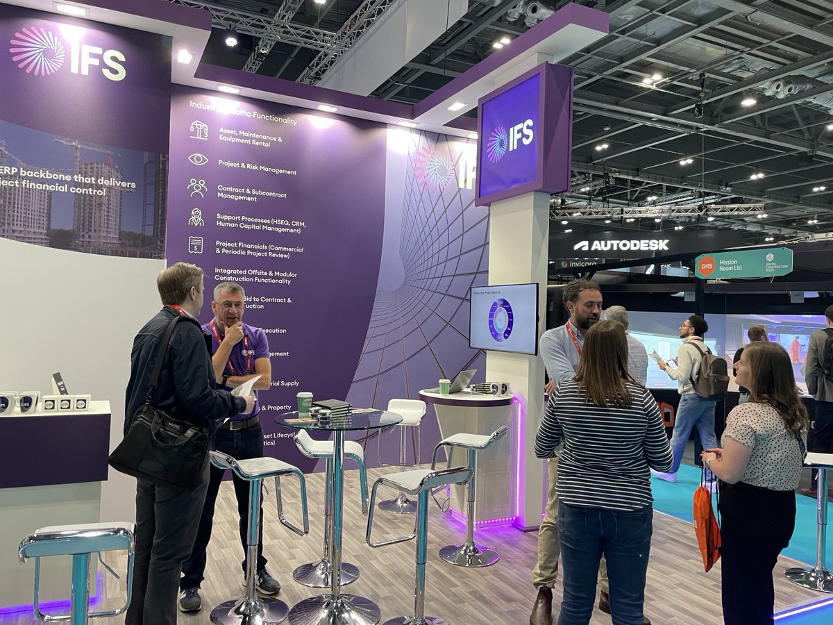 IFSUK's tweet photo. The IFS team have been busy at #DCW2024! Drop by the stand at D405 to discuss how #IFSCloud for #construction can help your business and pick up a free ticket for the #IFSCloudCableCar Catch our presentation tomorrow at 14:00 in the Net Zero Theatre. https://t.co/wY7ZHI5gQC https://t.co/jPEOcgSy92
