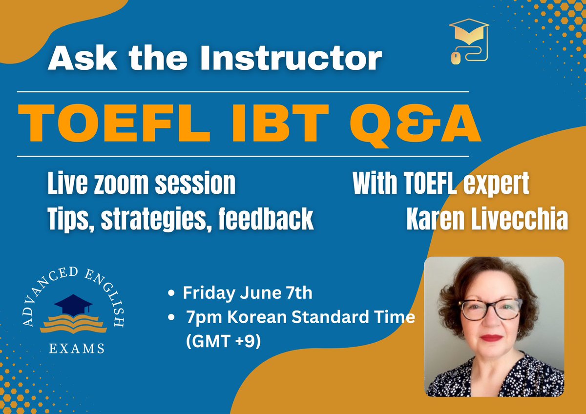 NYEditz's tweet photo. “Ask the Instructor” for all your burning questions about #TOEFL! 

Join Us!

https://t.co/C0RAaZHA96 https://t.co/bP56C4Tk68