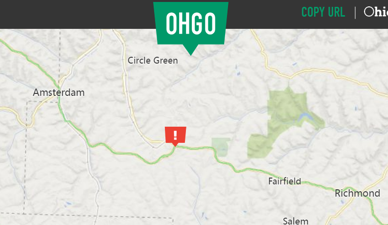 ODOT_EasternOH's tweet photo. Jefferson County: State Route 43 is closed at County Road 75 due to a crash. The estimated time of reopening is unknown.  To check on the status of the closure visit https://t.co/hifOaS33O4 https://t.co/1fMAKT66gN