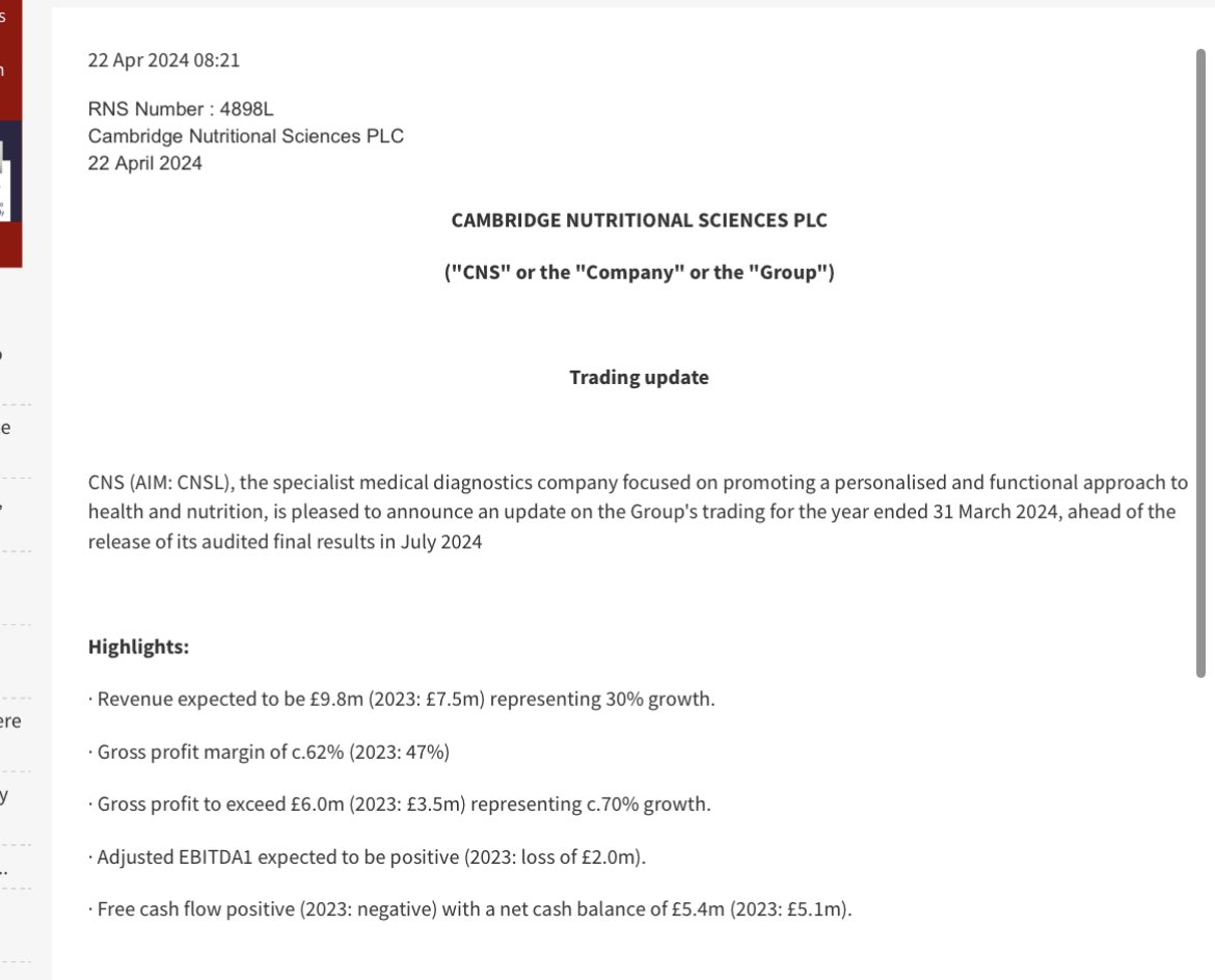 bullish7777's tweet photo. #CNSL only 60 mill free float with no debt and free cash flow. Holds £7mill cash and is only £10mill market cap #DAX #DOW #BTC B #Gold #ALGW #AGY #DEVO
#EEE #EUA #FUM #FRG #HELD #PHC #ROAD
#TBLD #TASTY #VAST @ZaksTradersCafe. TAKE A LOOK IT IS A STAND OUT BUY https://t.co/7HCzsXs7bY