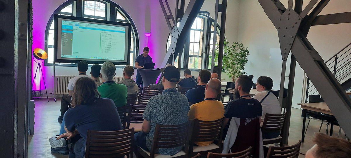 icinga's tweet photo. Many groups have emerged during the Community Spaces - while others enjoy their workshops. This is a unique opportunity for Icinga users to connect, learn and share! #IcingaSummit https://t.co/ol9K7r1SsI