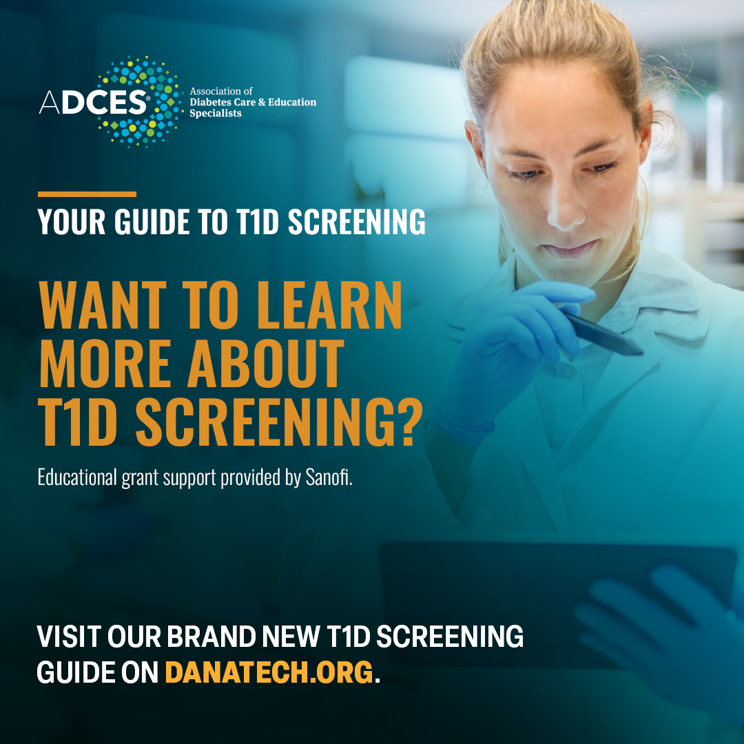 ADCESdiabetes's tweet photo. Learn more about the ins and outs of #type1diabetes and screening in our new guide developed in partnership with experienced faculty. View the full guide here: https://t.co/jcCrc7lyGe. Educational grant support provided by Sanofi.
#t1d #t1dscreening https://t.co/jRo7WlSTMi