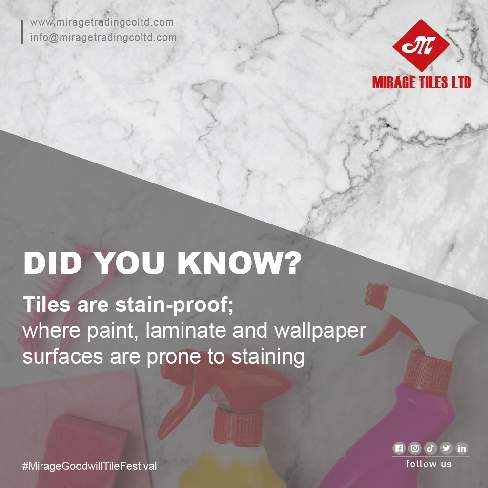 miragetilesltd's tweet photo. Did you know? Modern tiles are designed to be stain-proof, making them perfect for kitchens and bathrooms! 

#TileTips #StainProofTiles #HomeImprovement #InteriorDesign #KitchenDesign #BathroomDesign #EasyCleanTiles https://t.co/CybiqiVtmn