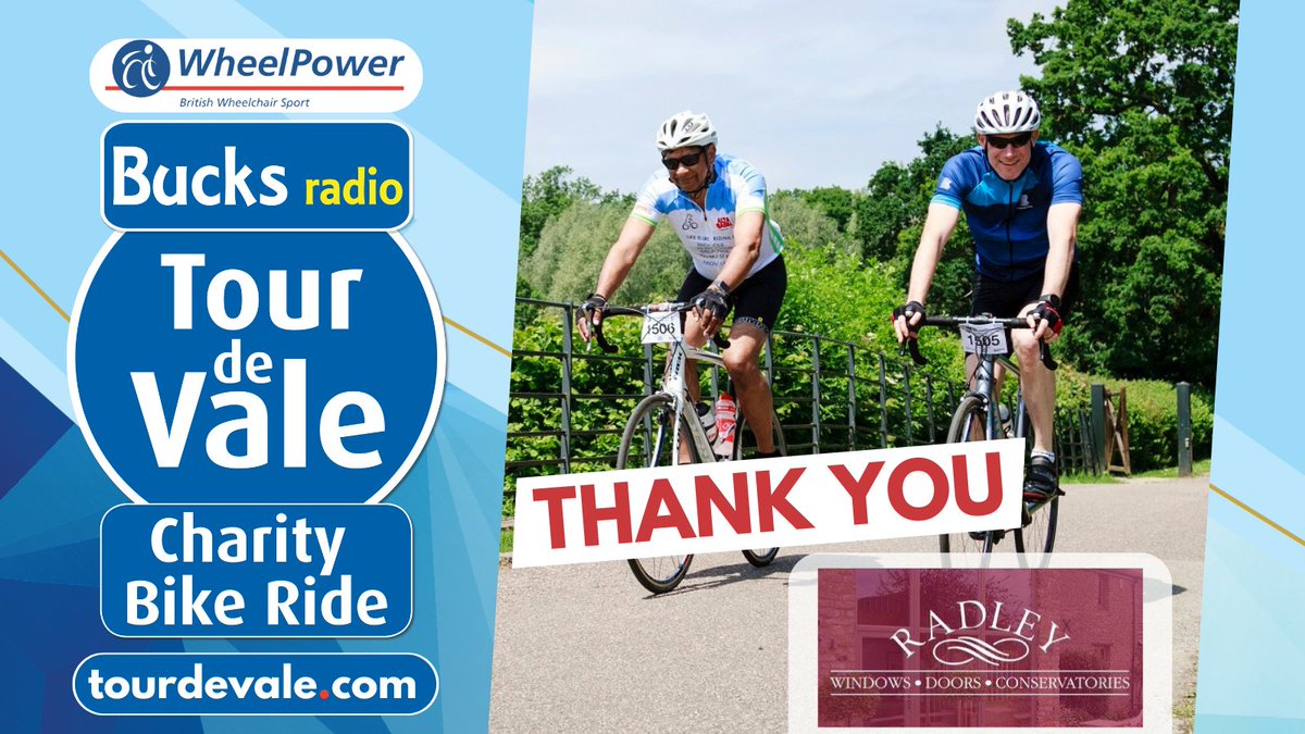 wheelpower's tweet photo. Thank you @radleyaylesbury for all your support in helping us to spread the word about this year's Tour de Vale charity bike ride π΄ββοΈ In addition your sponsored water stop will bring much need respite to our 500+ riders here in Buckinghamshire #TourdeVale π΄ββοΈ https://t.co/u0she9G7pr
