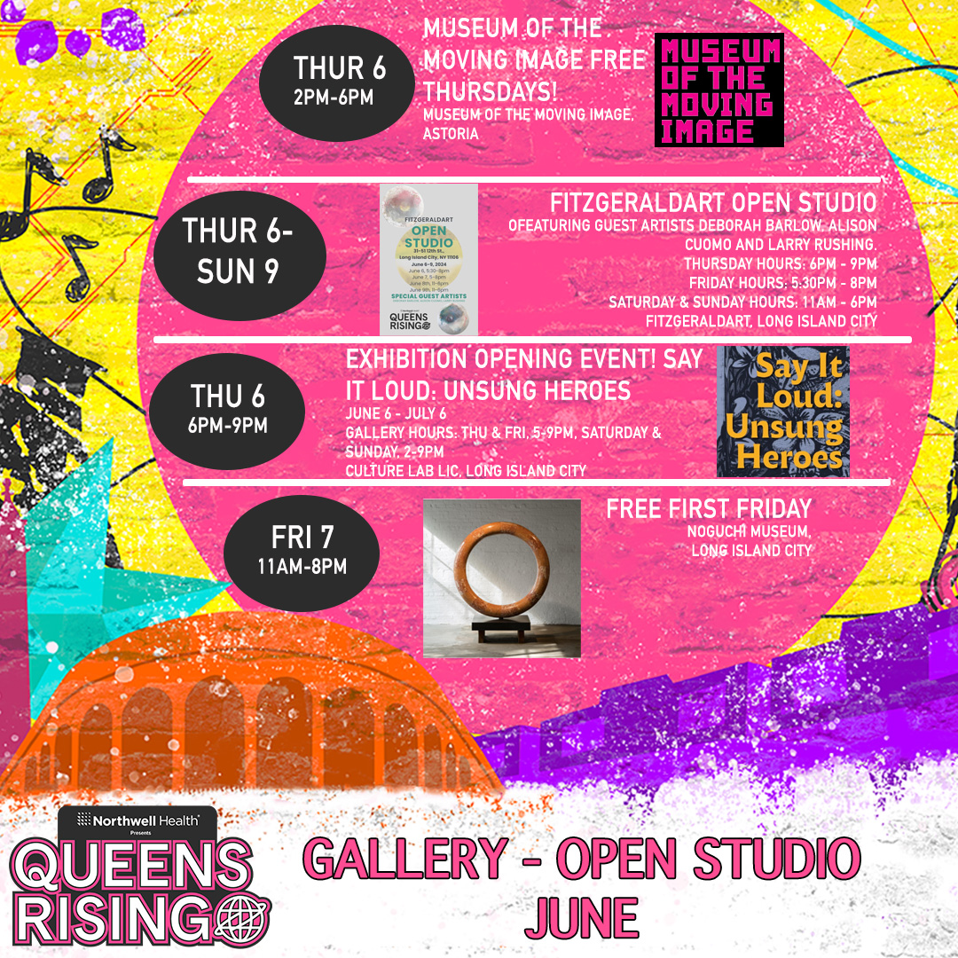 QueensRisingNYC's tweet photo. Gallery Exhibitions and Open Studio all June long! #Queens
@QueensRisingNYC
#QueensRisingNYC #LiveFromQueens #QNS #QueensArtists #ItsInQueens #QueensArt #QueensScene #ArtExhibition #ArtCommunity #GalleryHopping #ArtistsforArtists #galleryshow #galleryopening #ItsinQueens https://t.co/YObZ41zad3