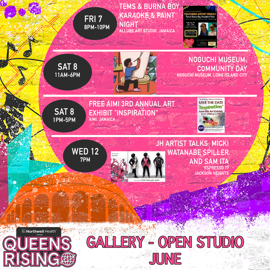 QueensRisingNYC's tweet photo. Gallery Exhibitions and Open Studio all June long! #Queens
@QueensRisingNYC
#QueensRisingNYC #LiveFromQueens #QNS #QueensArtists #ItsInQueens #QueensArt #QueensScene #ArtExhibition #ArtCommunity #GalleryHopping #ArtistsforArtists #galleryshow #galleryopening #ItsinQueens https://t.co/YObZ41zad3