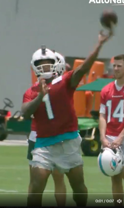 ckparrot's tweet photo. This isn’t just talk by Tua. It’s evident even on short clips the Dolphins post on social media. The first two pictures (bucket hat) are Tua in 2022, and the second two are this year.

The still frames are taken, 1) at the end of his windup and 2) at the ball’s release. The old set shows how much hip rotation he’s doing WHILE the ball comes forward, and the newer set shows that he’s mostly already gotten his hips around before he’s even done with his windup, before the ball is moving forward.

One thing people tend to dismiss about Tua is how malleable/coachable he is.

Last year many thought the jiu jitsu thing was a laughable gimmick. Then we saw it in action and there were discrete changes in the way he played the game. He went from a guy who couldn’t keep himself off the injury report to one of only a handful of QBs who actually played all 17 regular season games.

This is a guy who had six different offensive coordinators in the six years before he met Mike McDaniel. Even in just his NFL career he went from being an RPO guy under Flores to a west coast play-action guy under McDaniel, winning games regardless of approach, regardless of the quality of the skill players or offensive line.

People tend to be impatient and unrealistic. They want a guy to 1) learn a brand new offense, 2) rehab a surgically repaired hip, 3) change your body’s makeup, 4) learn how to handle NFL caliber hits and physicality, and 5) fine tune your throwing motion, and to do it all overnight. Oh and let’s do all that as a rookie without training camp or preseason, during a global pandemic. You mean you haven’t done all that yet? What a bum! Fire him into the sun.

Reality is very different and we see that in pro athletes across the board. We see it in the NBA as players (e.g. Bam Adebayo) add pieces to their game one off season at a time.

The point is when Tua has to undertake these tasks, you discretely see the progress every time. When he has to learn the new offense, he learns the new offense. When he has to get stronger, he gets stronger. When he has to slim down, he slims down. When he has to rehab and make you forget he just had a career threatening broken hip, he makes you forget about the career threatening broken hip. When he has to learn how to absorb NFL caliber hits without putting his head at risk, he becomes one of the best in the NFL at protecting himself. When he has to fine tune his throwing motion, he shows you the new motion while maintaining his trademark accuracy.

Don’t underestimate how valuable that is in a professional player because it’s not as common as you think. Most players by the time they get to a certain point kind of just are who they are, and their circumstances/opportunities might change (which can lead to breakouts and such) but the player hasn’t actually changed much.

Players don’t get paid retroactively in the NFL. They get paid on what a team thinks they will be in the future during the life of the contract. Miami feels pretty safe in the knowledge that Tua will be able to roll with the punches, re-learn the things that adversity forces him to re-learn, and improve on the things he sets to improve, because he has an established history of doing exactly that.

And that’s ultimately why agreement on a contract extension seems like a foregone conclusion.
