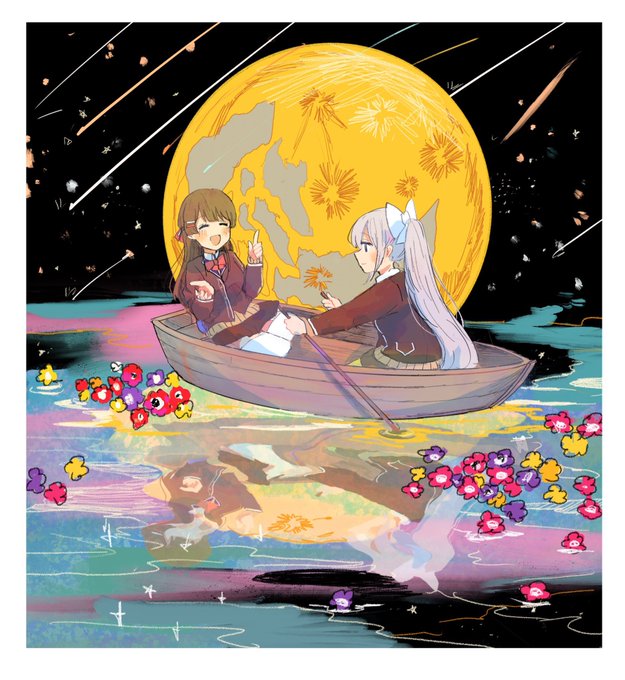 「brown hair starry sky」 illustration images(Latest)