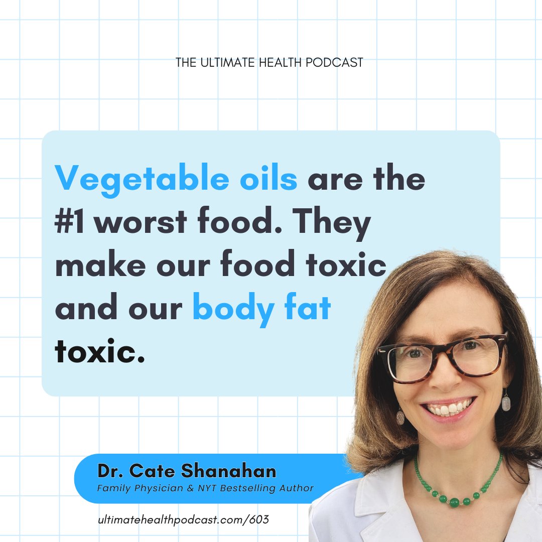 drcateshanahan's tweet photo. What are vegetable seed oils doing to your metabolism? This 2-hour UltimateHealth podcast goes deep into the discussion.

Find it on YouTube under "The Food That Is More HARMFUL Than Sugar (Don’t Eat This!) | Dr. Cate Shanahan" https://t.co/QM5OExzyRe