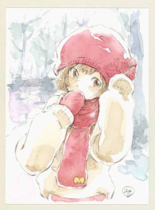 「1girl watercolor (medium)」 illustration images(Latest)