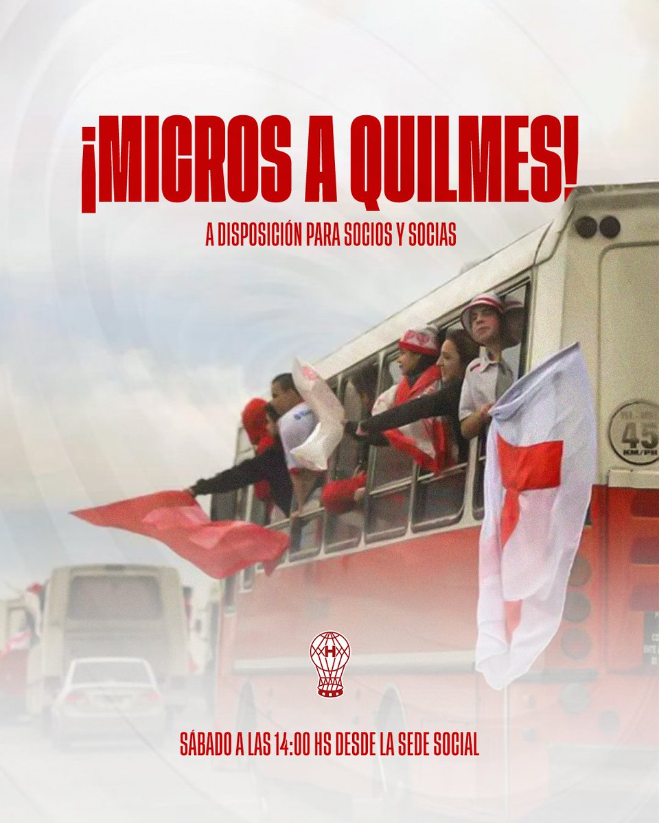 CAHuracan's tweet photo. Nos vamos a alentar al Globo a Quilmes 📣

🚌 Este sábado saldrán micros sin cargo desde la Sede Social para ir a ver el partido por #CopaArgentina con #Platense

Los socios y socias podrán reservar sus lugares a través de Sedelab:

📱 https://t.co/fBZ96RF9Ah

El único requisito obligatorio (además de ser socio/a) es ya haber comprado la entrada para el encuentro.

#VamosGlobo 🎈
#HuracánYNadaMás
@movimientoquema