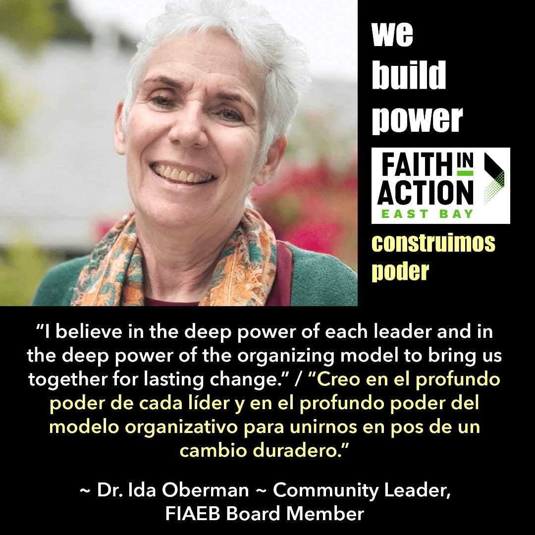 FIAEastBay's tweet photo. Dr. Ida Oberman founded the country’s first intercultural public Waldorf school in the San Antonio neighborhood of Oakland using the Faith in Action East Bay organizing model. Read the full story: https://t.co/lcqXBmE9Iv #webuildpower #construimospoder https://t.co/gHgJTpJ6KV