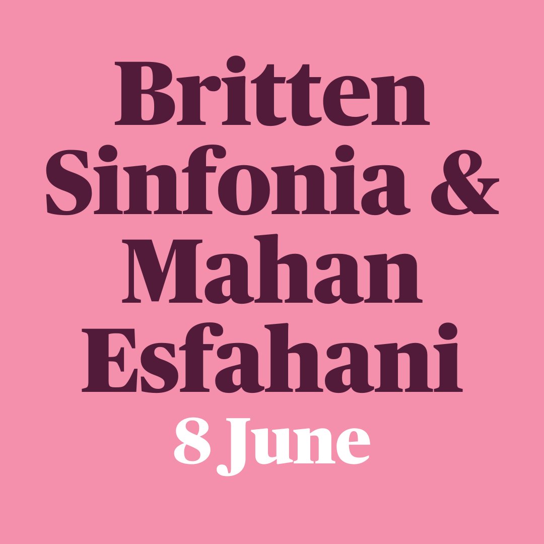 Sat 8 June...

Britten Sinfonia &amp; Mahan Esfahani come to Saffron Hall!

Bach's remarkable keyboard concertos performed by the harpsichord's leading 21st-century champion, Mahan Esfahani 🎼

❗Book Now❗Link Below⬇️
ow.ly/XbXH50S9nI6
 #BrittenSinfonia #MahanEsfahani