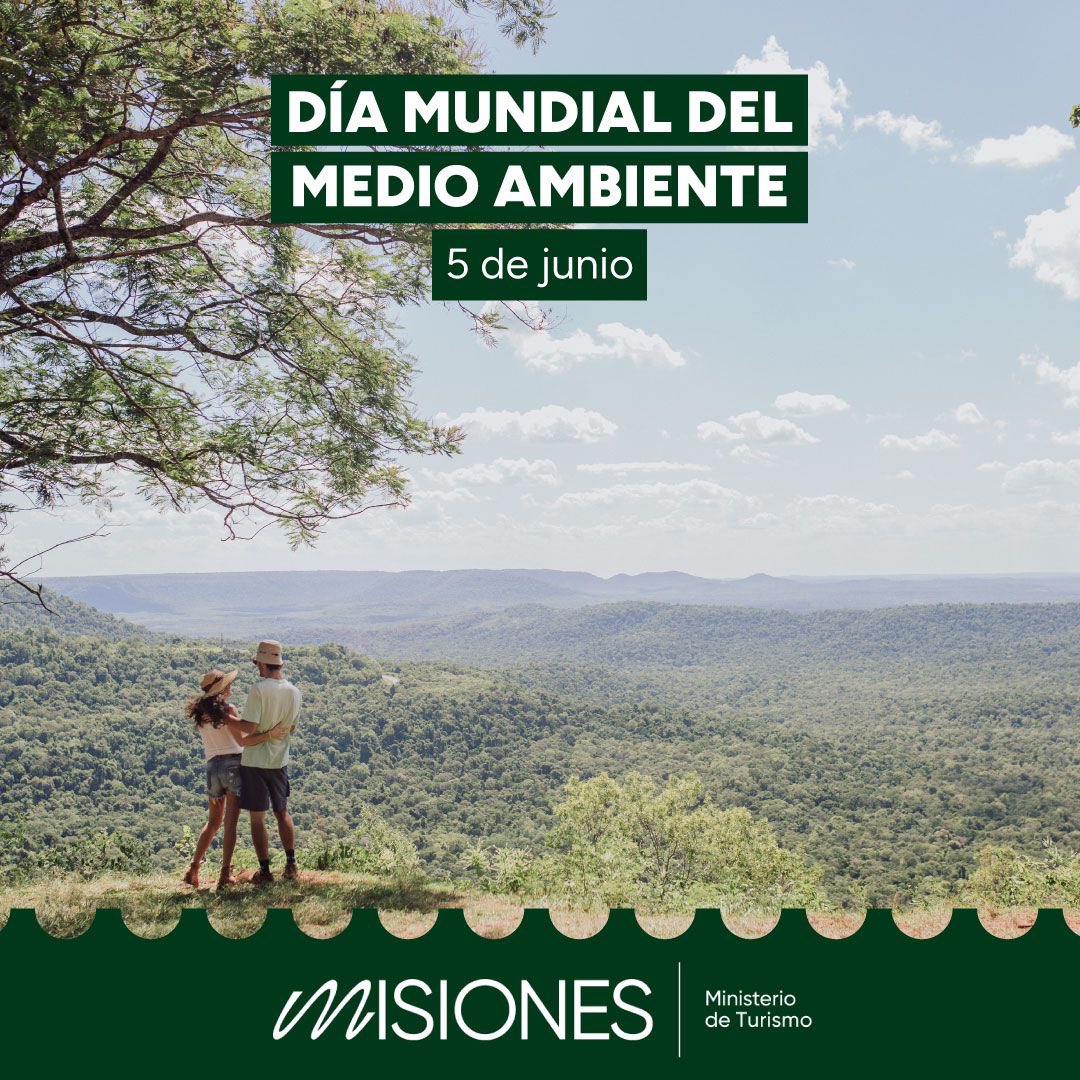 MisionesTurismo's tweet photo. ¡Feliz Día Mundial del Medio Ambiente!

Hoy es para reflexionar sobre nuestro impacto en el planeta y tomar acciones para protegerlo. 

En Misiones, nos enorgullece ser guardianes de una increíble biodiversidad y paisajes naturales únicos.

¡Actuemos hoy por un mañana más verde! https://t.co/rxJDQTRu2V