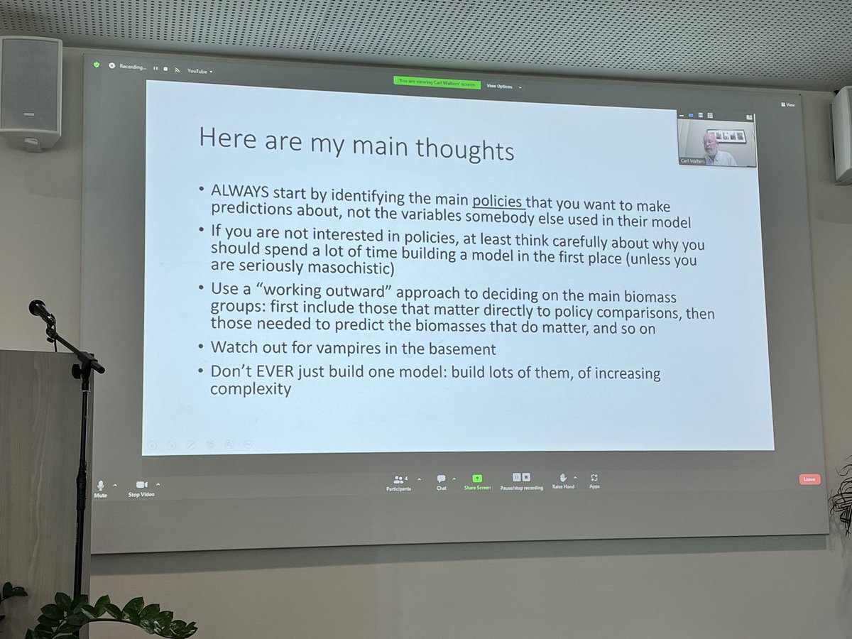 sheilaheymans's tweet photo. The #Ecopath40 conference wnds with a talk by Carl Walters ! https://t.co/4m6NEnTHtK