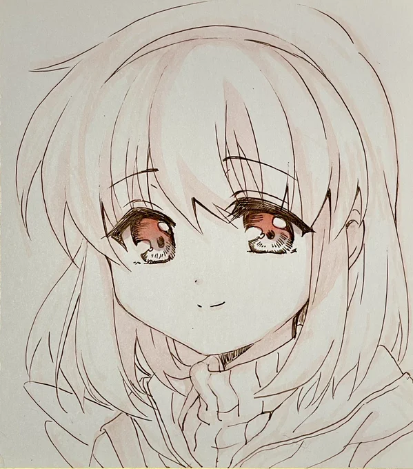576日目のアナログイラストはKanonの月宮あゆです。Kanon25周年おめでとうございます 
