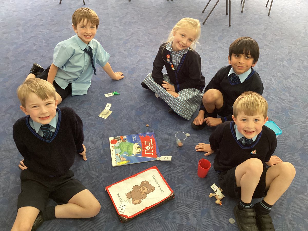 We have been testing our knowledge of coins by creating shops today.