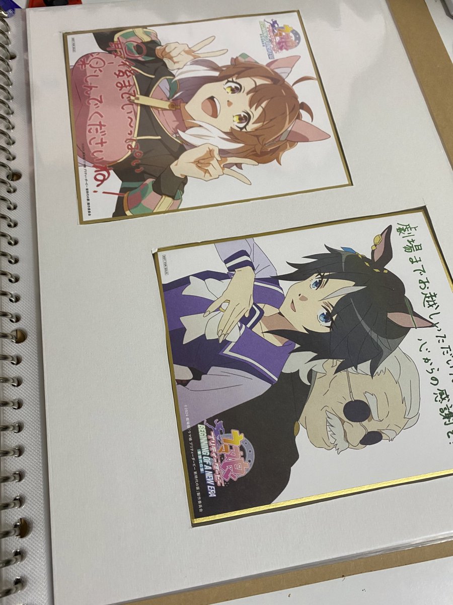 これだ〜っていうミニ色紙の観賞兼収納の商品がないのでアイディア出し
ミニ色紙サイズの穴が空いたA4厚紙出してくれたらクリアファイルに並べて保管できそう
グッズメーカーの人どうですかね?
 
なお見やすいが場所は取る 