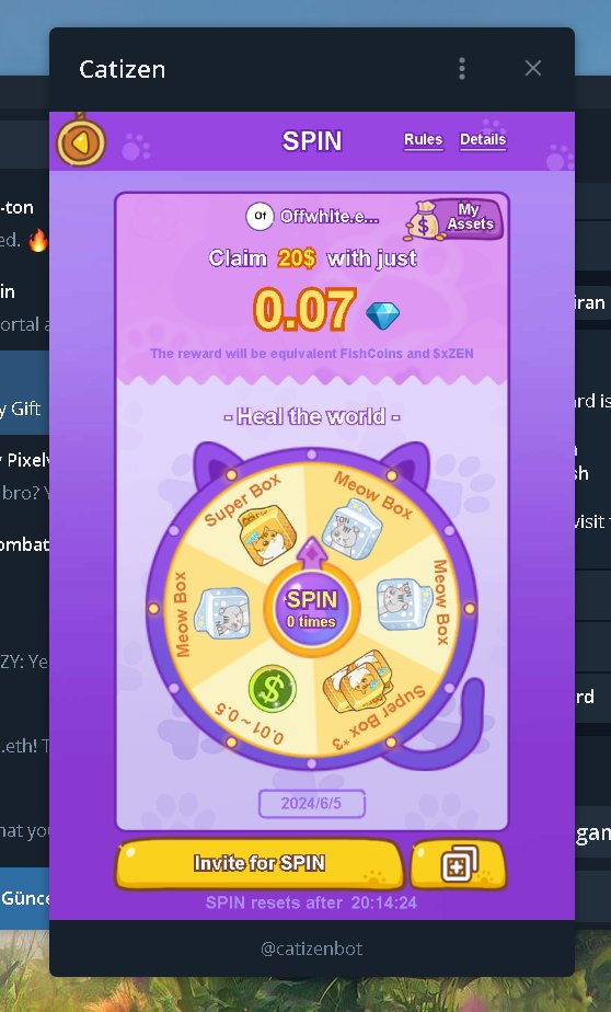 Destek atabilir misiniz (karşılıklı invite yapabiliriz) t.me/catizenbot/gam…