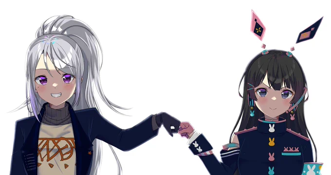 前夜祭に乗っかって楓と美兎の過去絵載せちゃいます2018年に描いた初描きの絵も載せちゃうぞ 