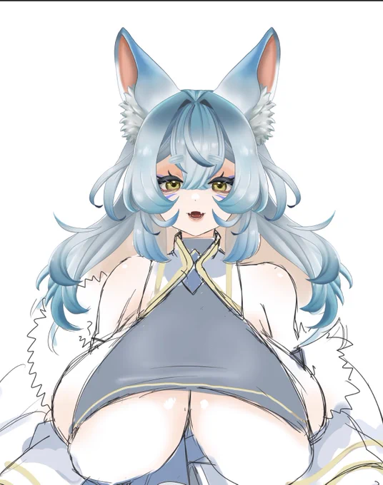 お顔が少しずつ出来てきた 