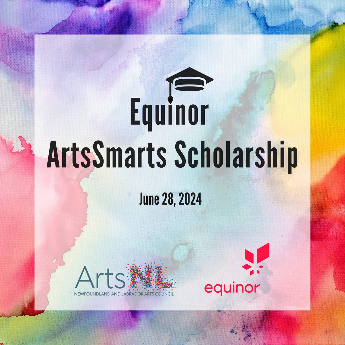 ⏰✏️ The deadline for the <a href="/Equinor/">Equinor</a> ArtsSmarts Scholarship is fast approaching! Applications are being accepted until Friday, June 28 and can be submitted via the ArtsNL website at artsnl.ca/grants/artssma…

#NLArts #ArtsNL #Equinor #NLSchools