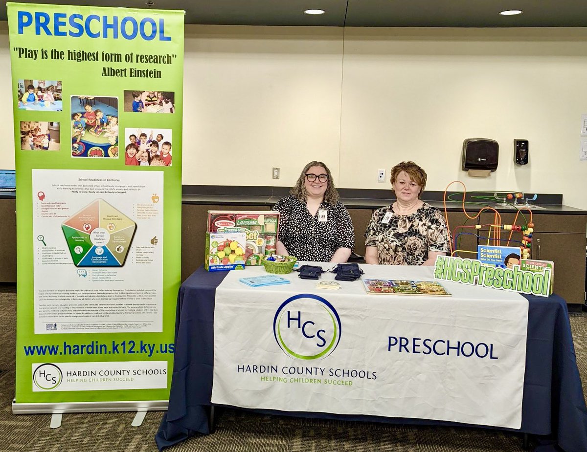 CarlenaSheeran's tweet photo. Today is the day for the HCS Career Fair @HCSEC3! 😊 Stop by the #HCSPreschool table to discuss the best career opportunities around!! Kimberley &amp; Jill are excited to talk to you! 💙 #HCSBetterTogether #HCSPreschool https://t.co/nisNlK2Xy0